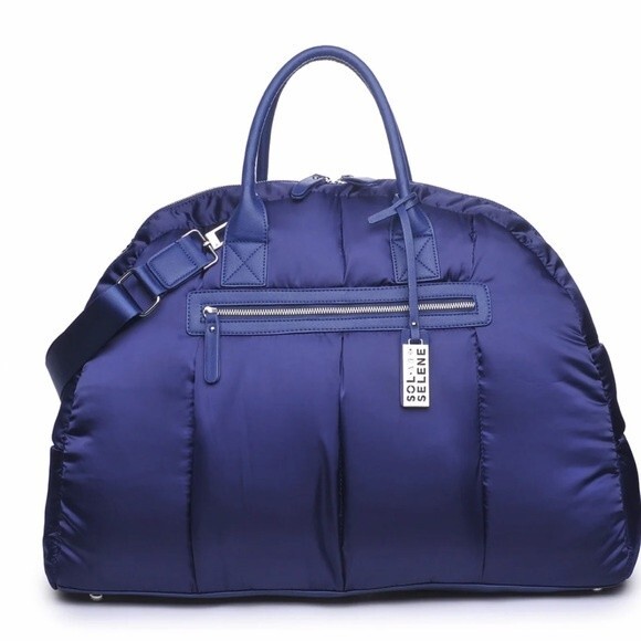 Sol and Selene Flying High Satchel in Navy - Picture 15 of 15